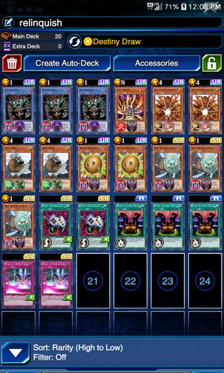 Relinquished: deck recipe | YuGiOh! Duel Links - GameA