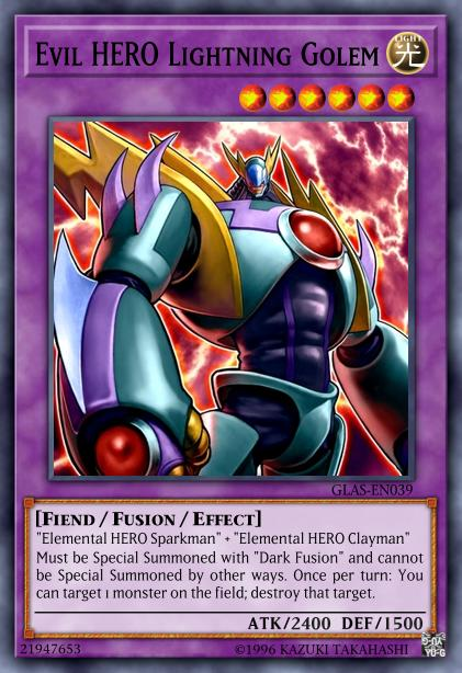 Evil HERO Lightning Golem Decks And Ruling YuGiOh Duel Links GameA