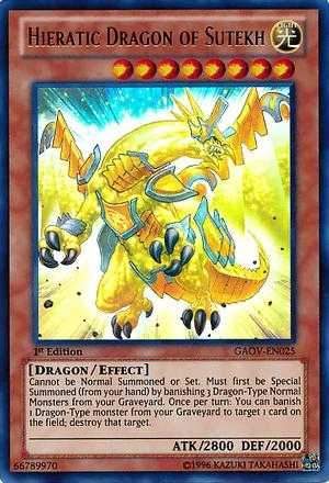 New Hieratic Dragon of Nebthet GAOV-EN021 Common Yu-Gi-Oh Card U 
